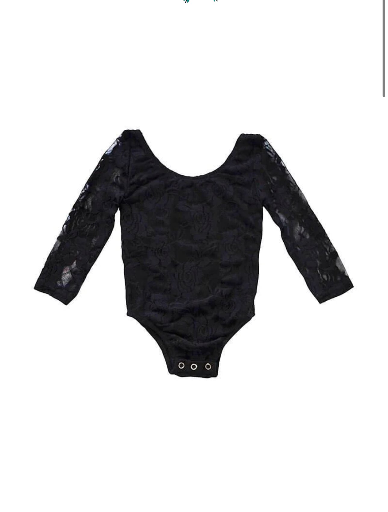 BLACK LACE ONESIE