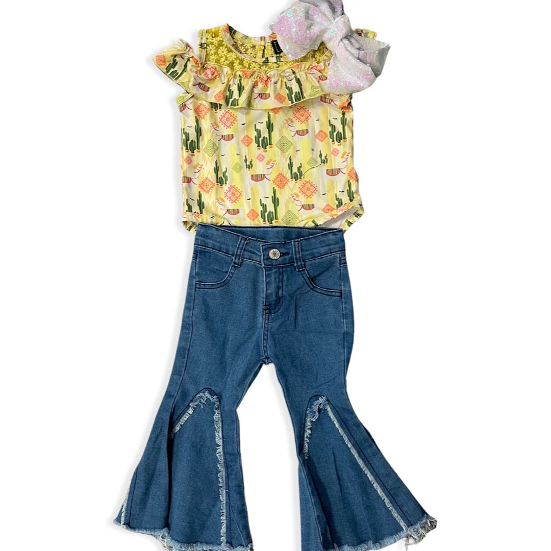 YELLOW LLAMA ONESIE