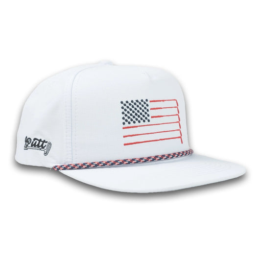 AMERICAN FLAG ROPE HAT